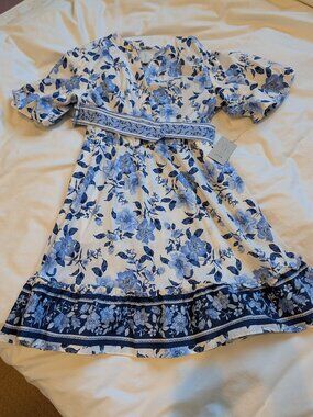 Joie Blue and White Floral Dress